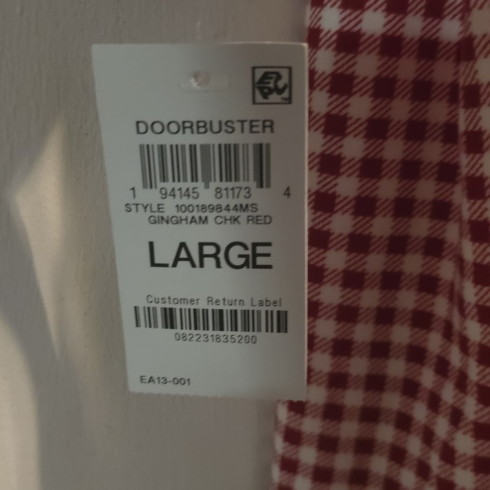 Charter Club Red and White Gingham Intimates - Picture 10 of 15